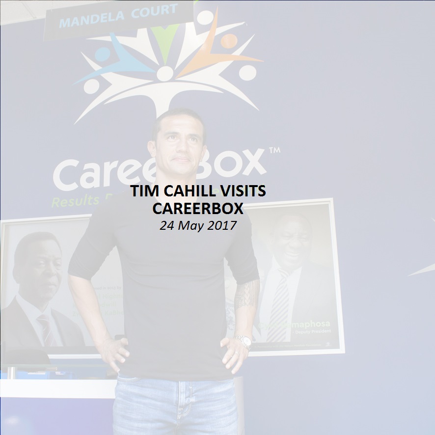 Tim Cahill visits Careerbox
